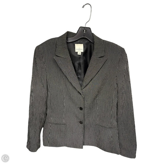 Blazer By Anne Klein In Striped Pattern, Size: 12