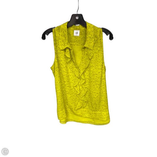 Top Sleeveless By Cabi In Yellow, Size: L