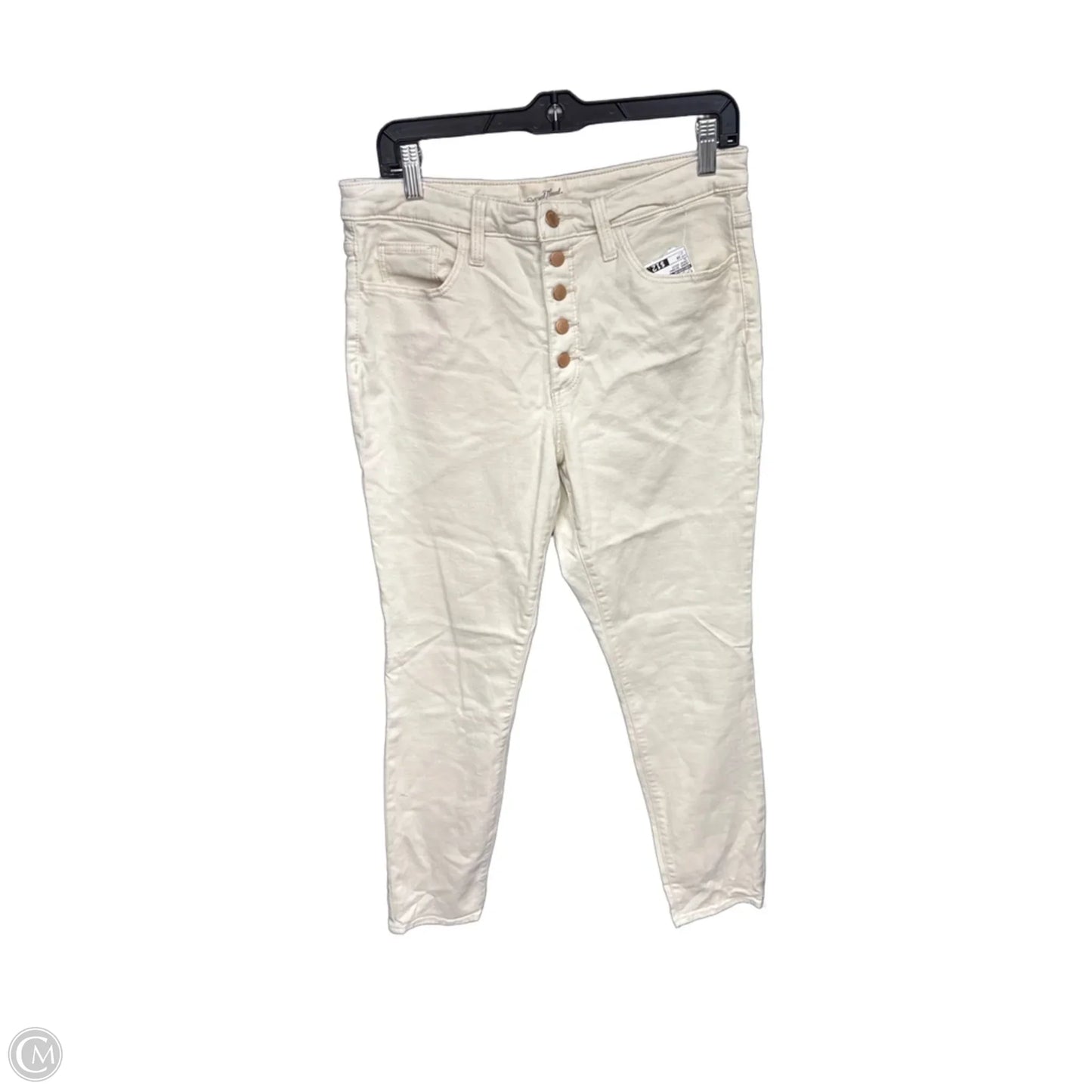 Jeans Skinny By Universal Thread In Cream Denim, Size: 10