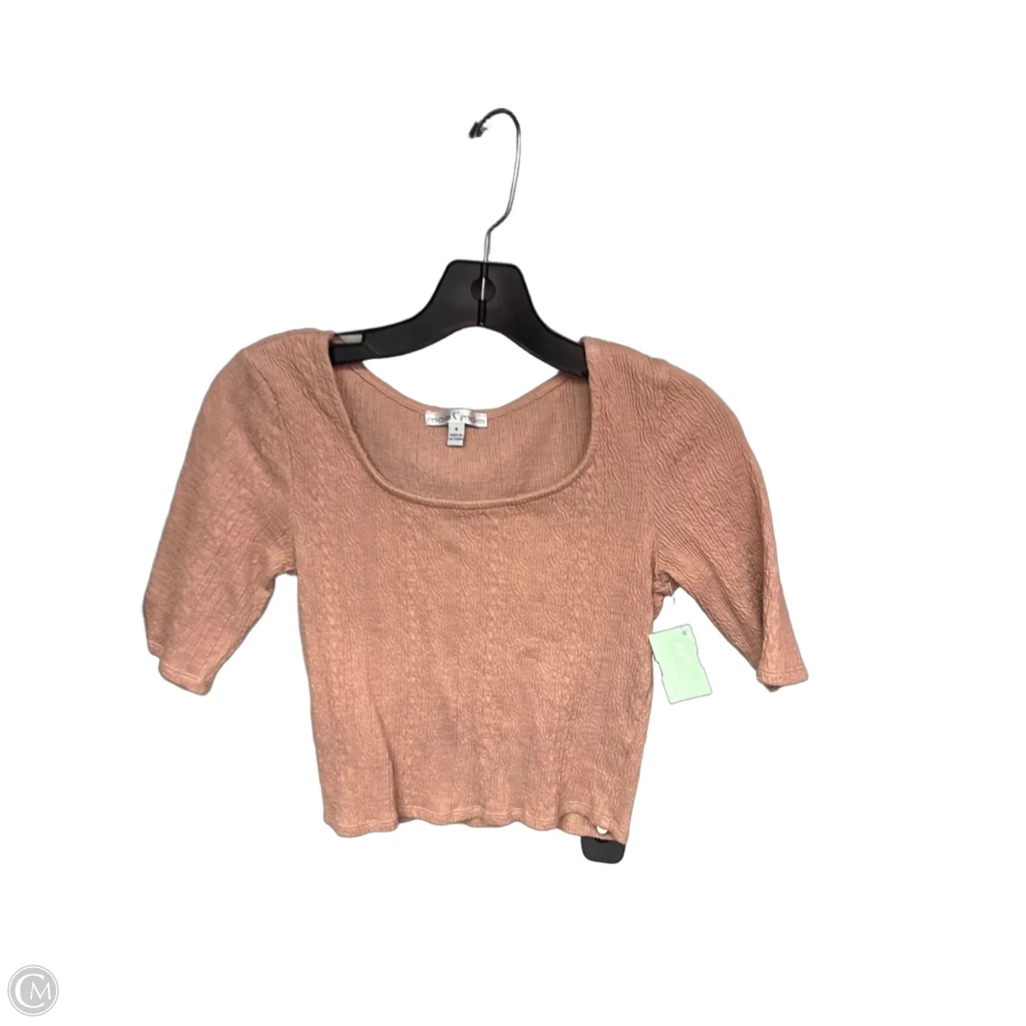 Top Short Sleeve By Moa Moa In Pink, Size: S