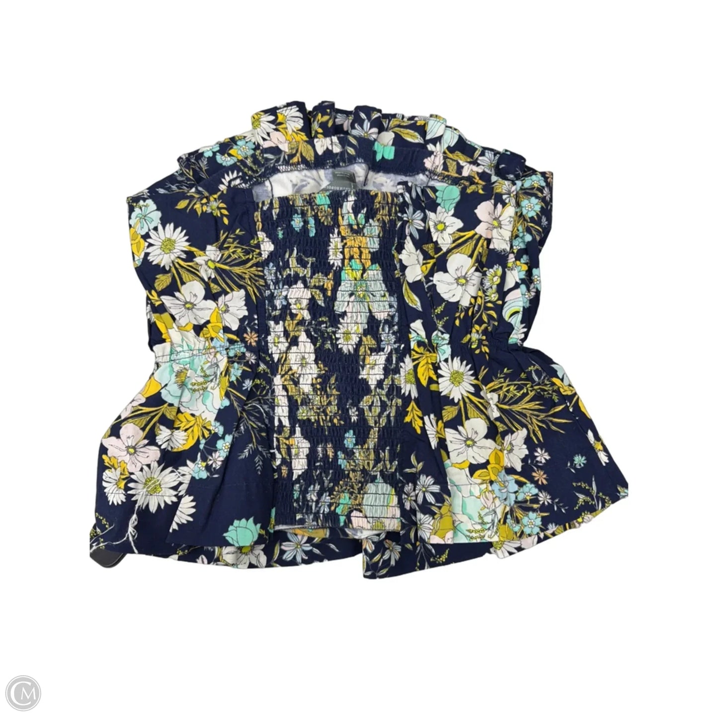 Top Sleeveless By Anthropologie In Blue & Yellow, Size: M