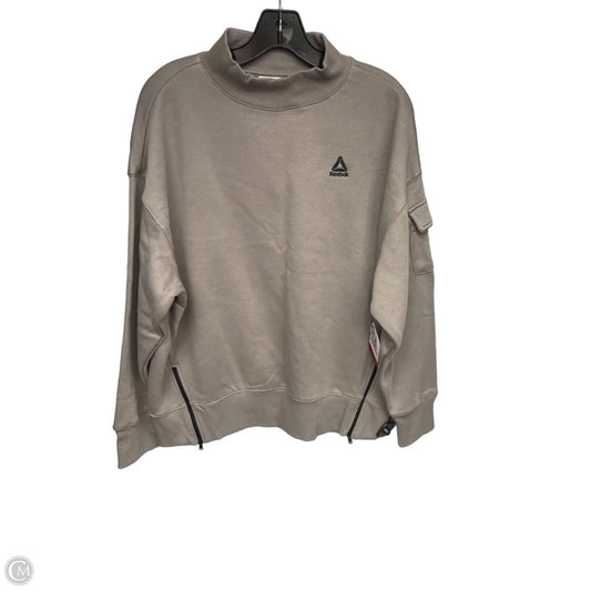 Athletic Sweatshirt Collar By Reebok In Brown, Size: M