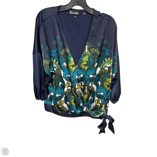 Top Long Sleeve By New York And Co In Blue & Green, Size: L