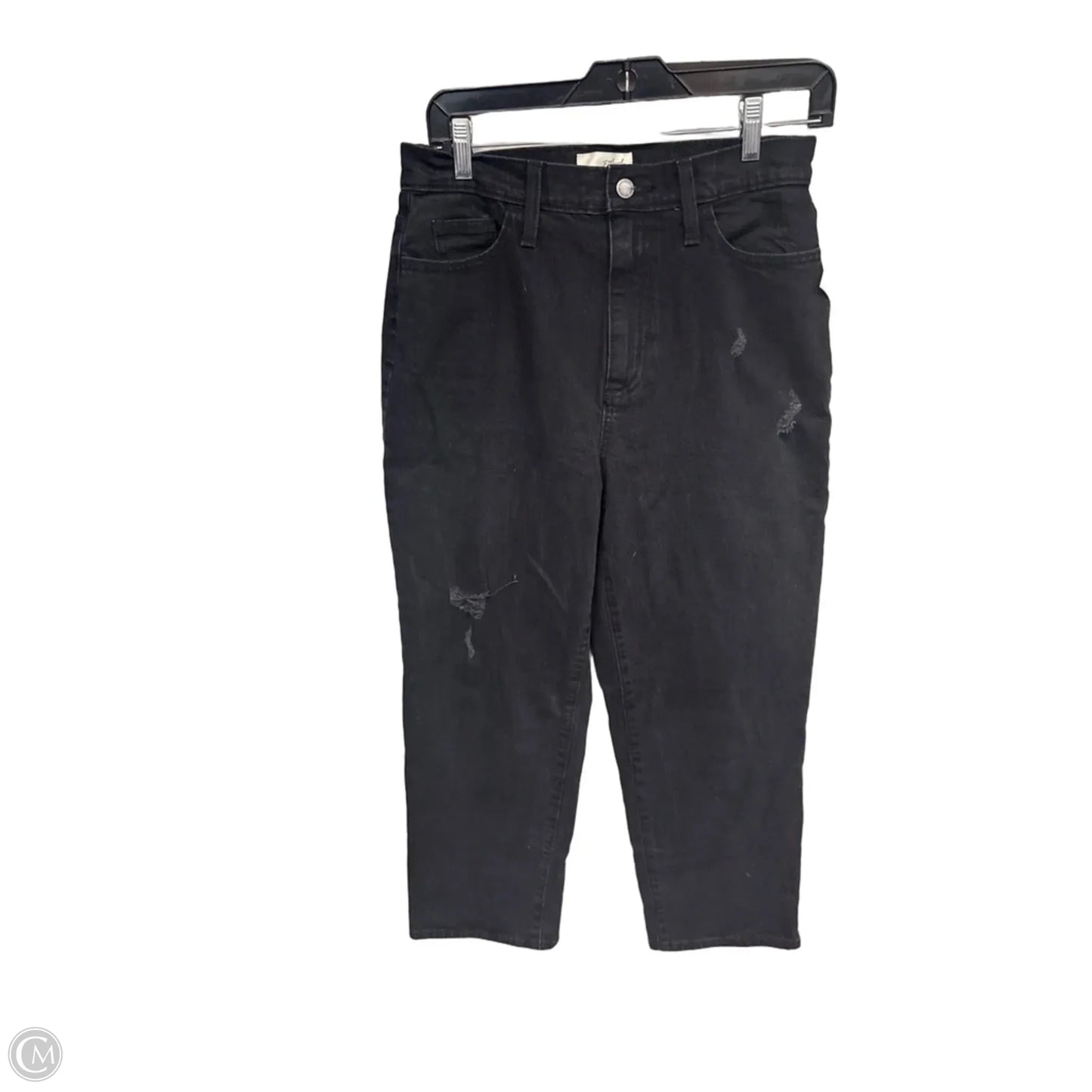 Jeans Straight By Universal Thread In Black Denim, Size: 6