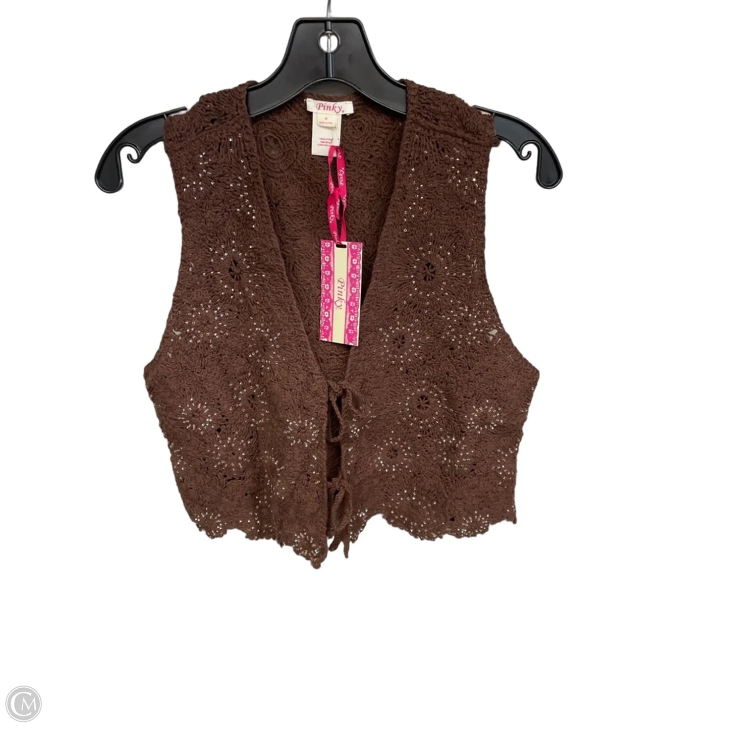 Top Sleeveless By Pinky In Brown, Size: M