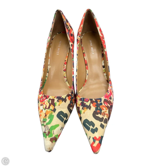 Shoes Heels Kitten By Nine West In Multi-colored, Size: 9
