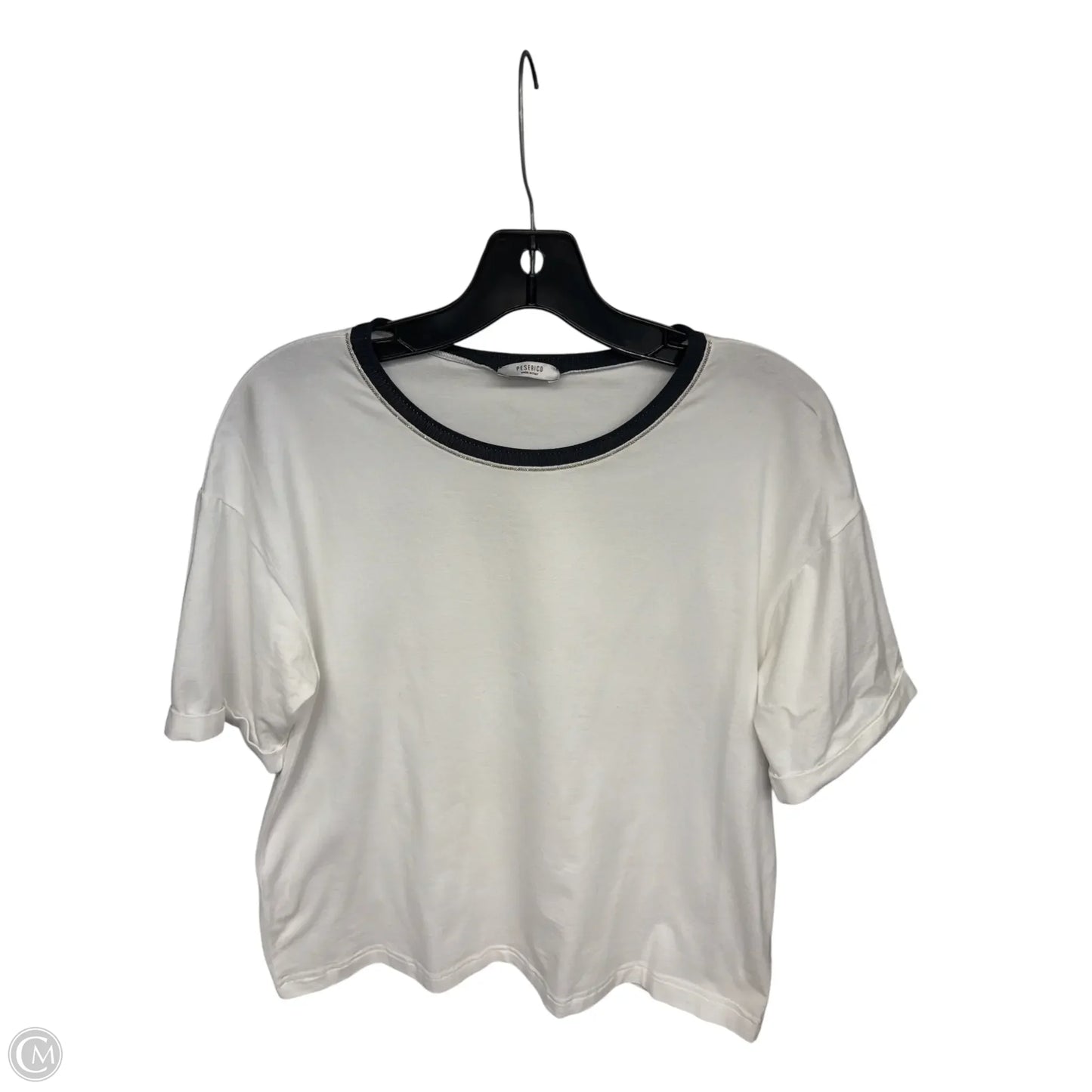 Top Short Sleeve By Peserico In White, Size: S