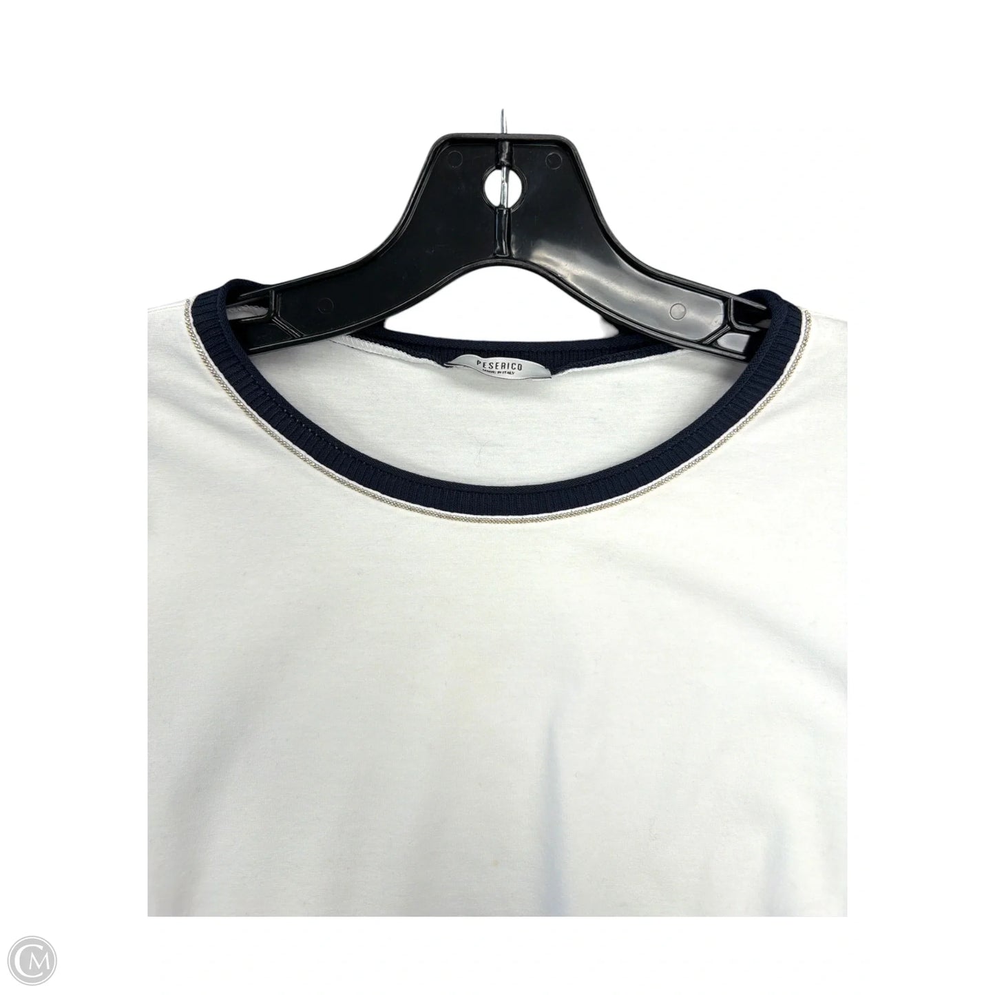 Top Short Sleeve By Peserico In White, Size: S