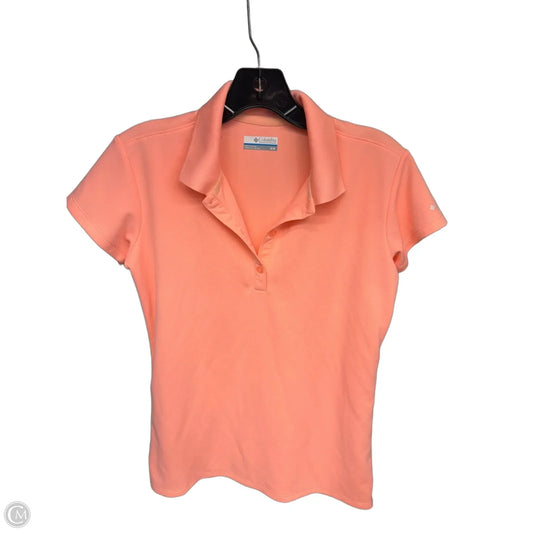 Athletic Top Short Sleeve By Columbia In Orange, Size: M
