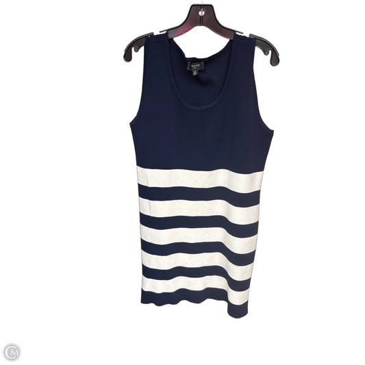 Dress Casual Midi By Tahari In Blue & White, Size: Xl