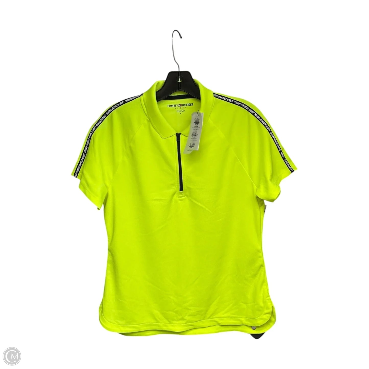 Athletic Top Short Sleeve By Tommy Hilfiger In Yellow, Size: M