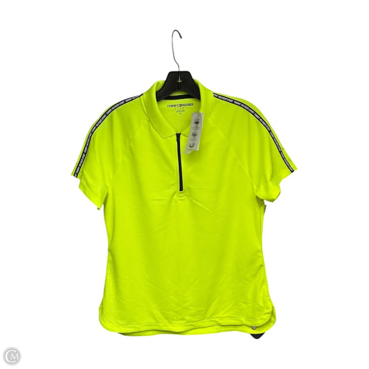 Athletic Top Short Sleeve By Tommy Hilfiger In Yellow, Size: M