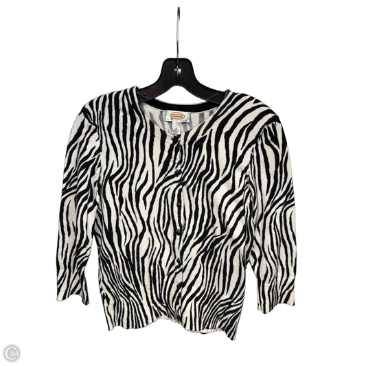 Cardigan By Talbots In Zebra Print, Size: S