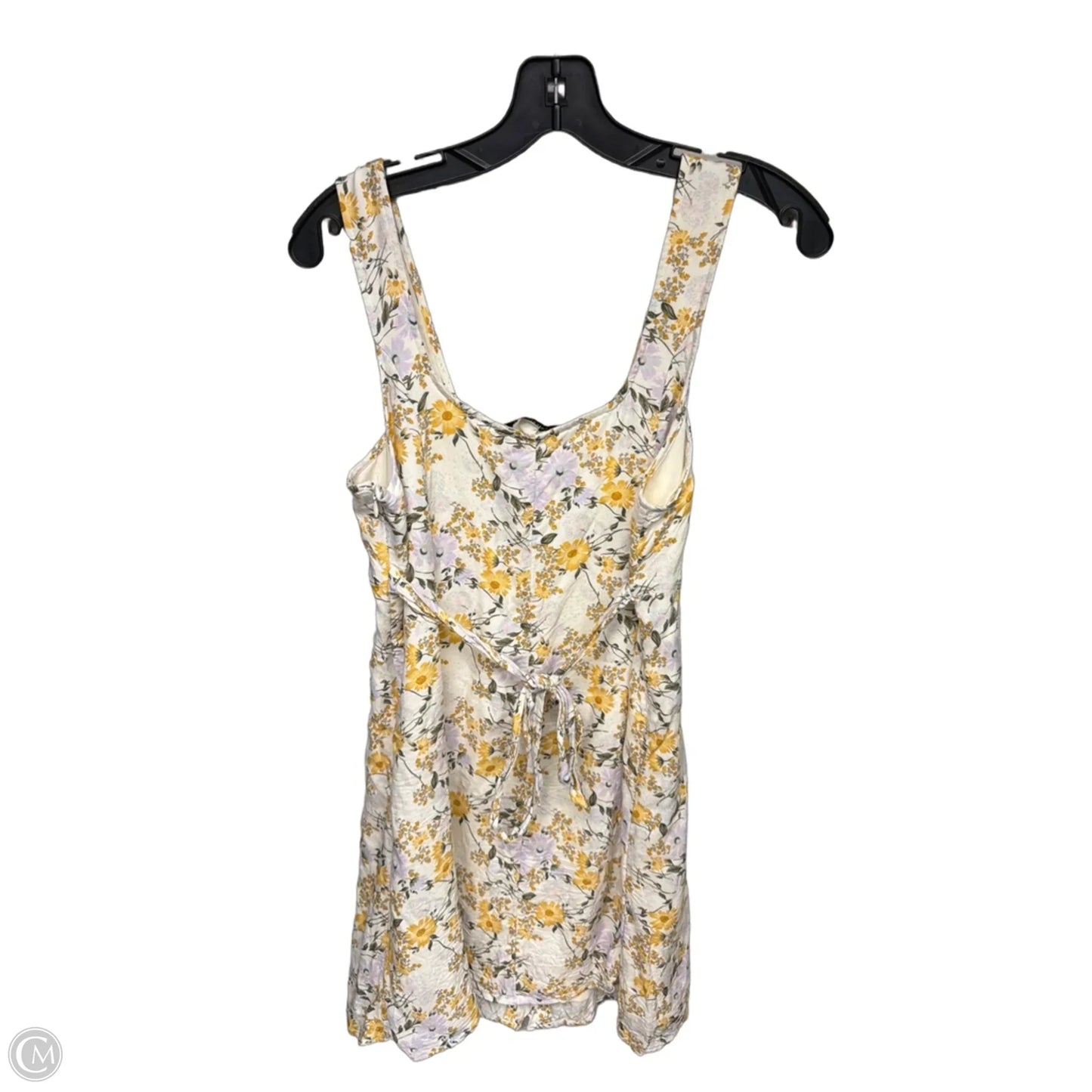Dress Casual Midi By American Eagle In Purple & Yellow, Size: M