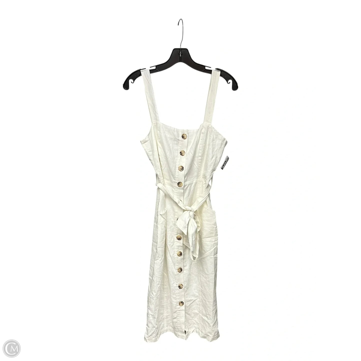 Dress Casual Midi By Forever 21 In White, Size: S
