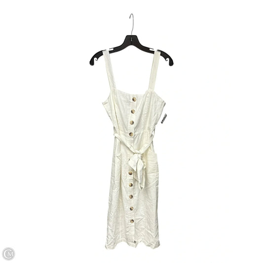 Dress Casual Midi By Forever 21 In White, Size: S