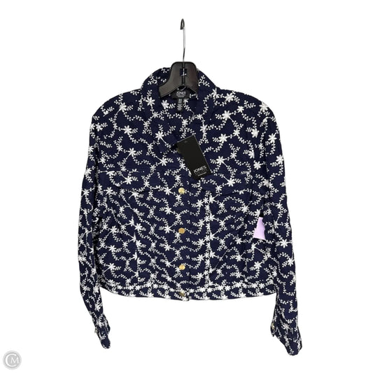 Top Long Sleeve By Jones New York In Blue & White, Size: Xl