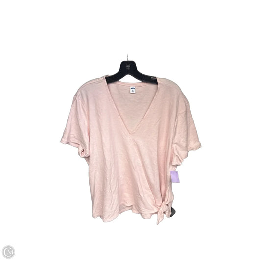 Top Short Sleeve By Old Navy In Pink, Size: Xxl