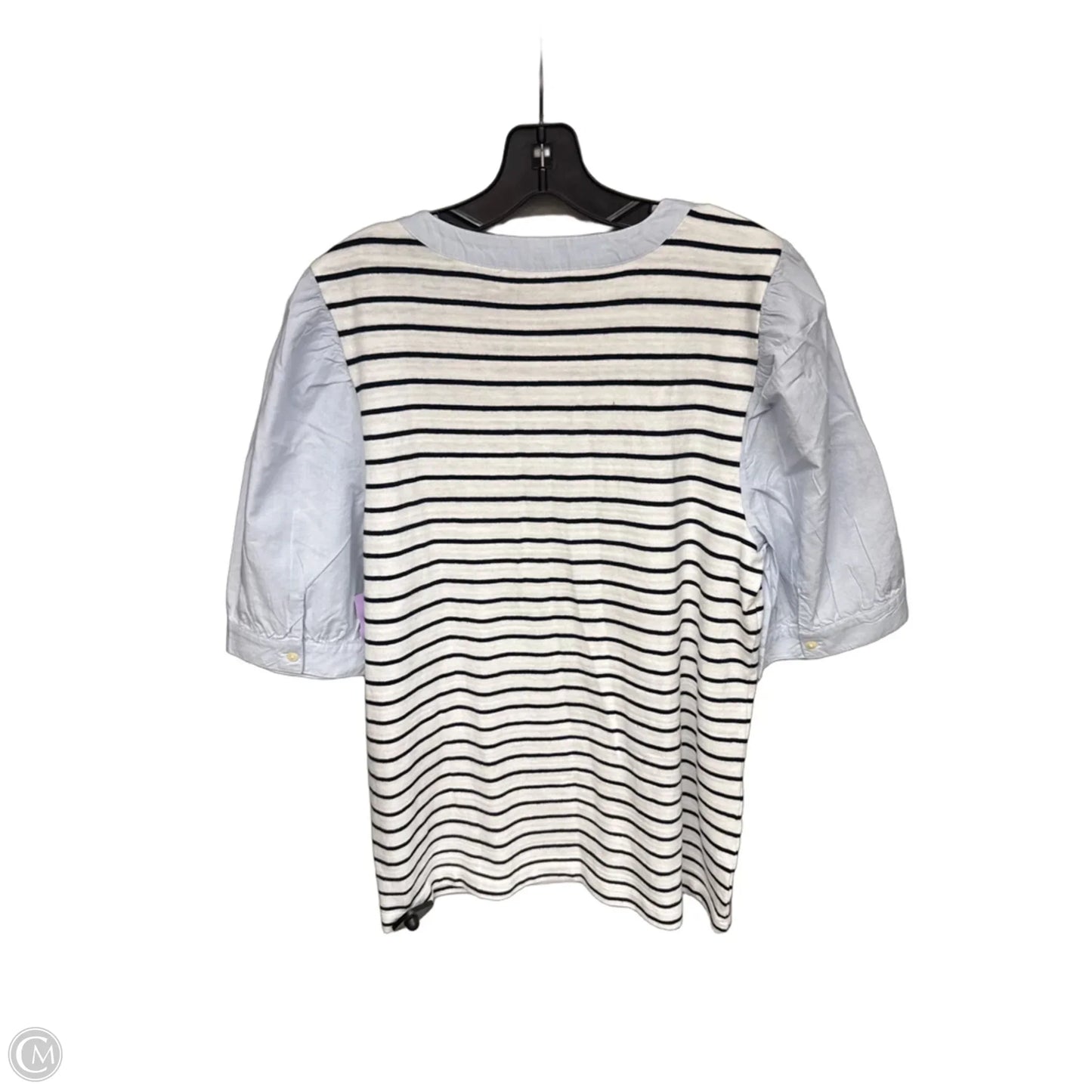 Top Short Sleeve By Loft In Striped Pattern, Size: Xl