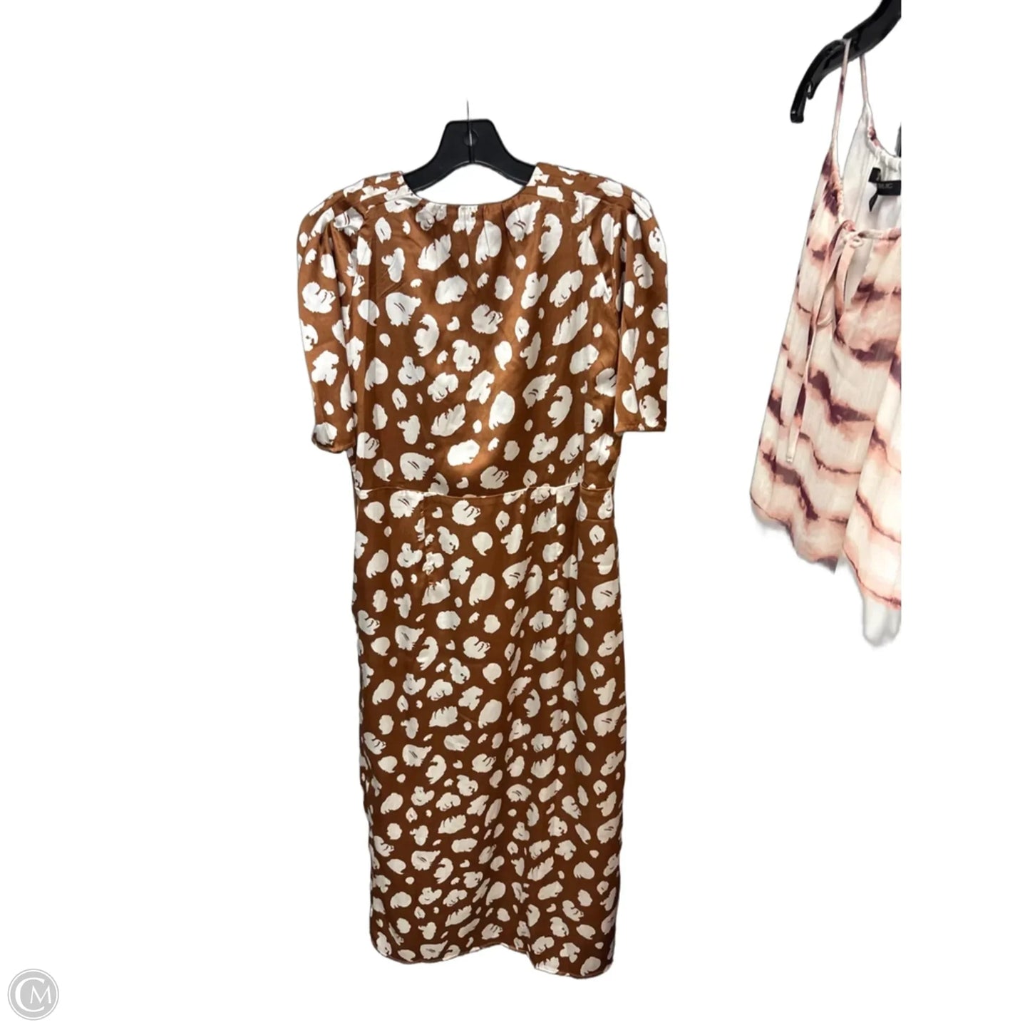 Dress Casual Maxi By French Connection In Brown & Cream, Size: 8