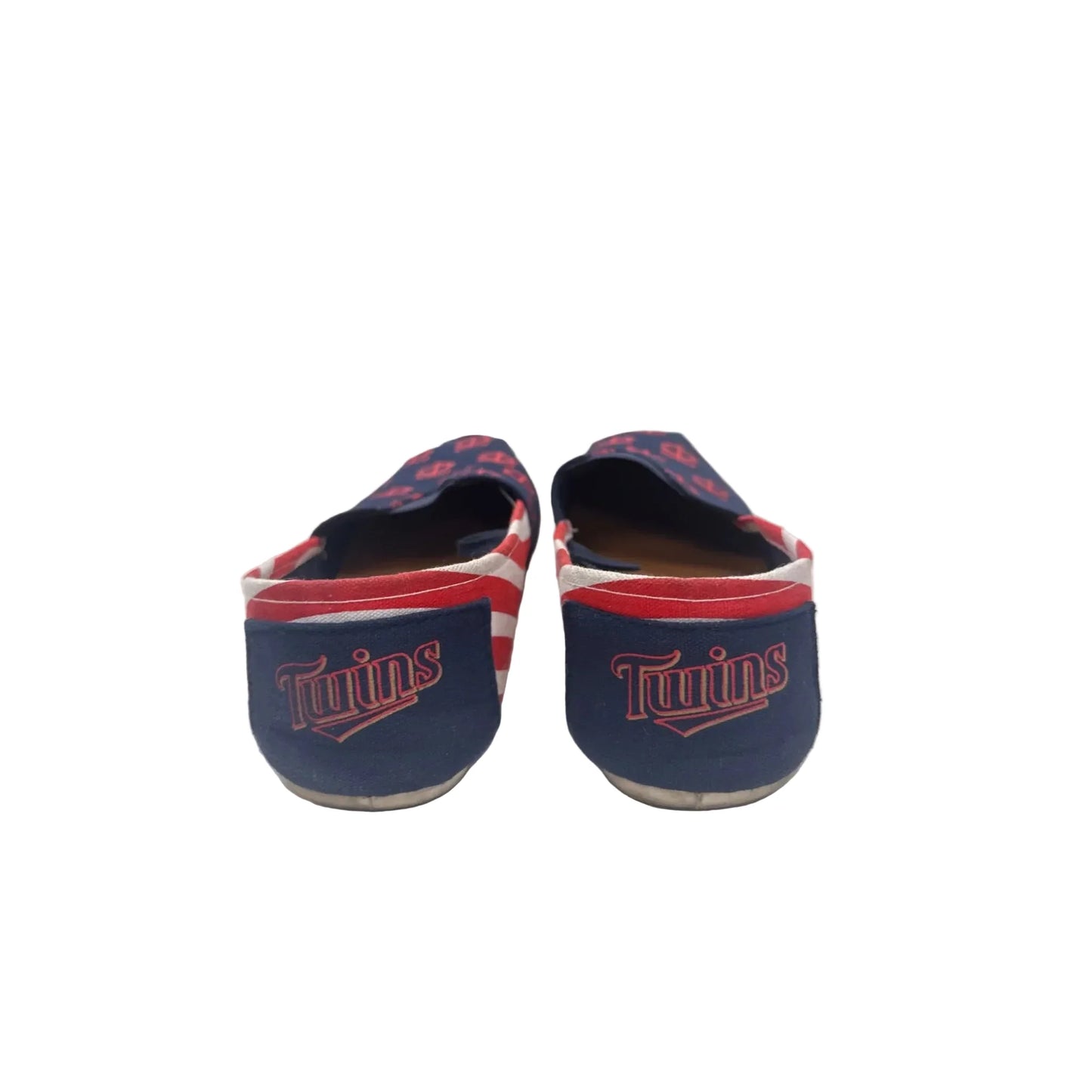 Shoes Flats By Clothes Mentor In Blue Red & White, Size: M