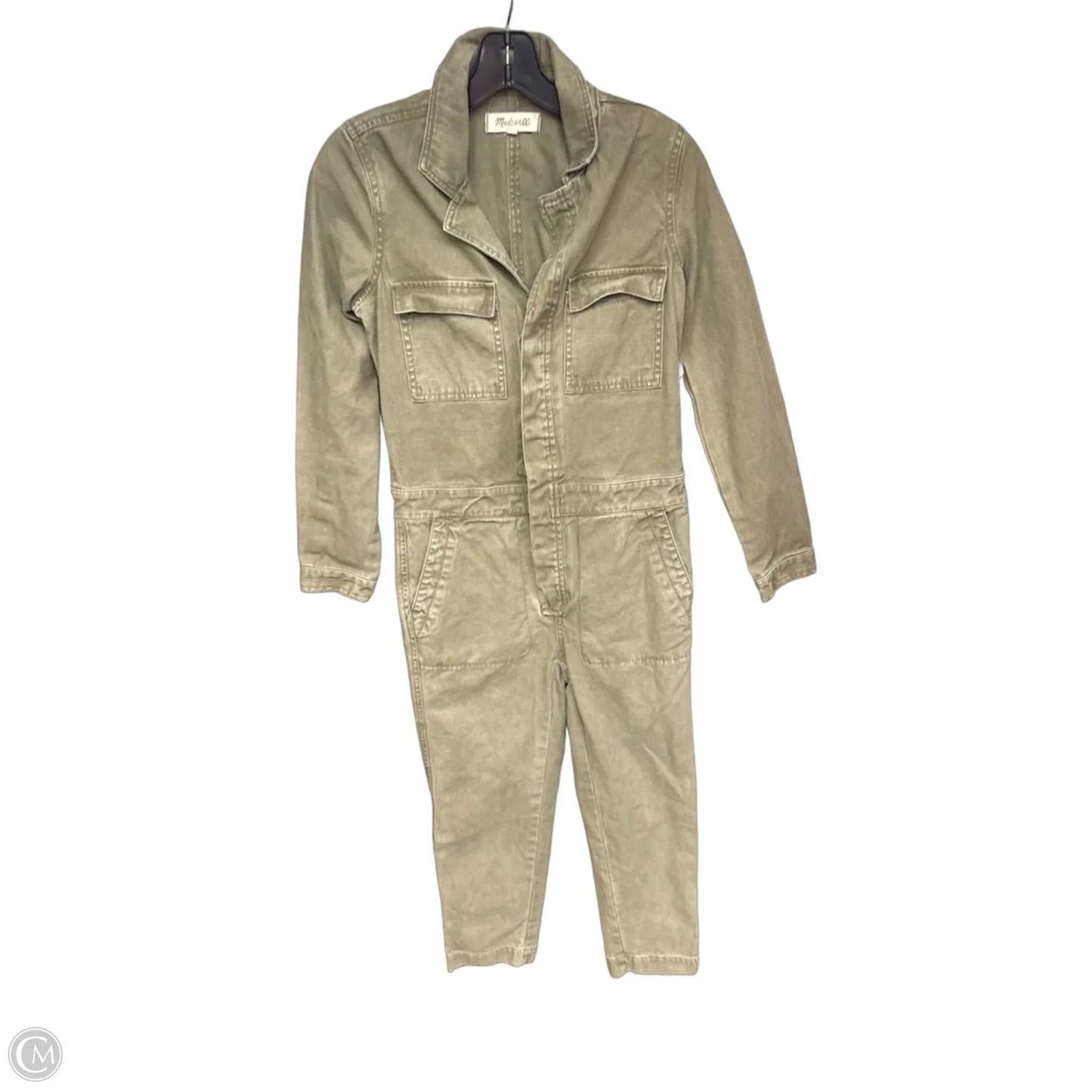 Jumpsuit By Madewell In Green Denim, Size: Xxs