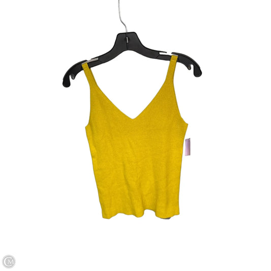 Top Sleeveless By Loft In Yellow, Size: S