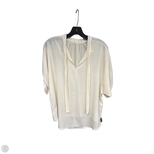 Top Short Sleeve By Shein In Cream, Size: M