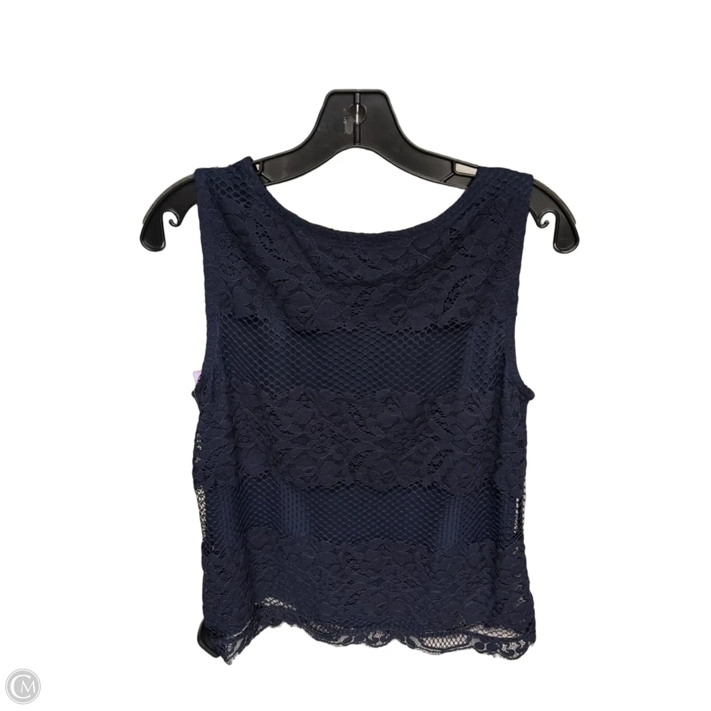 Top Sleeveless By Loft In Navy, Size: Sp