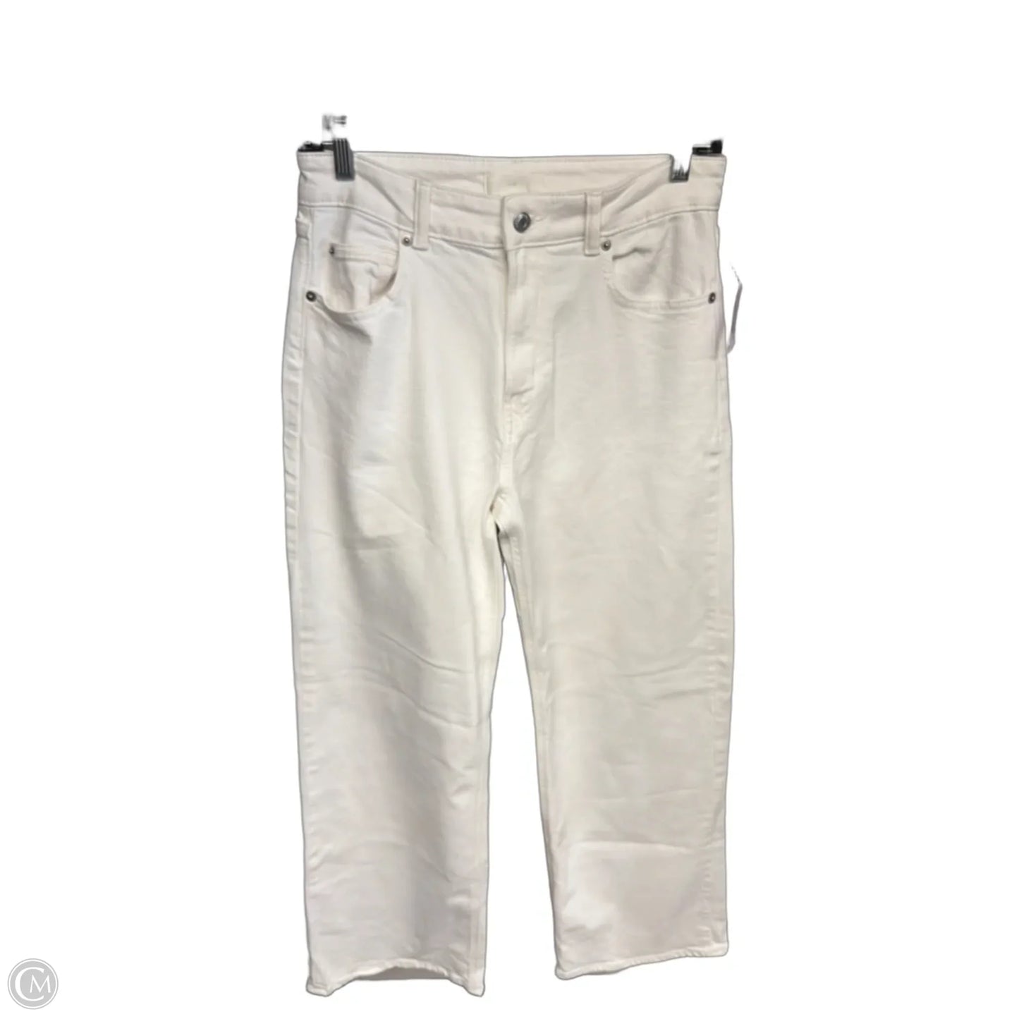 Jeans Wide Leg By H&m In White Denim, Size: 6
