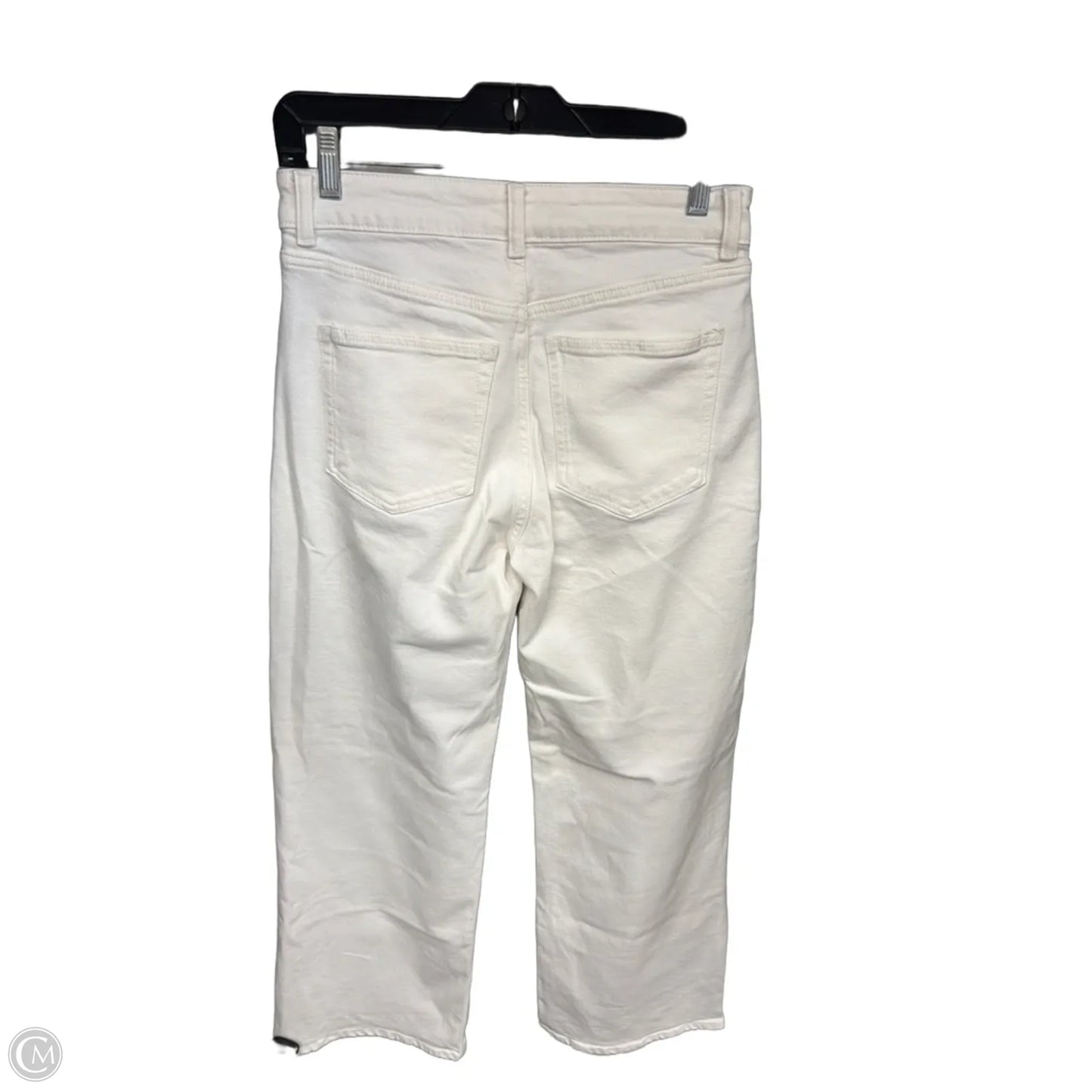 Jeans Wide Leg By H&m In White Denim, Size: 6