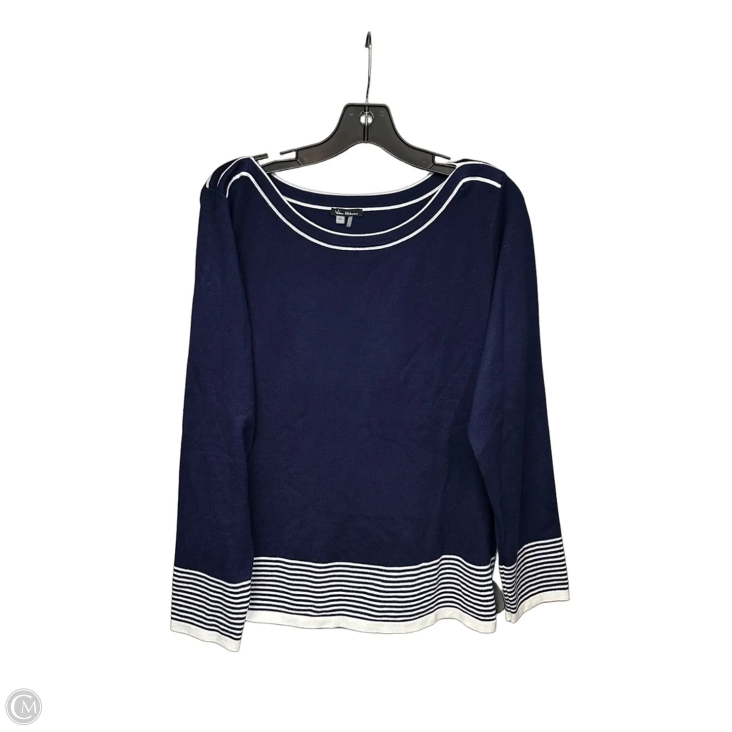 Sweater By Vila Milano In Blue & White, Size: Xl