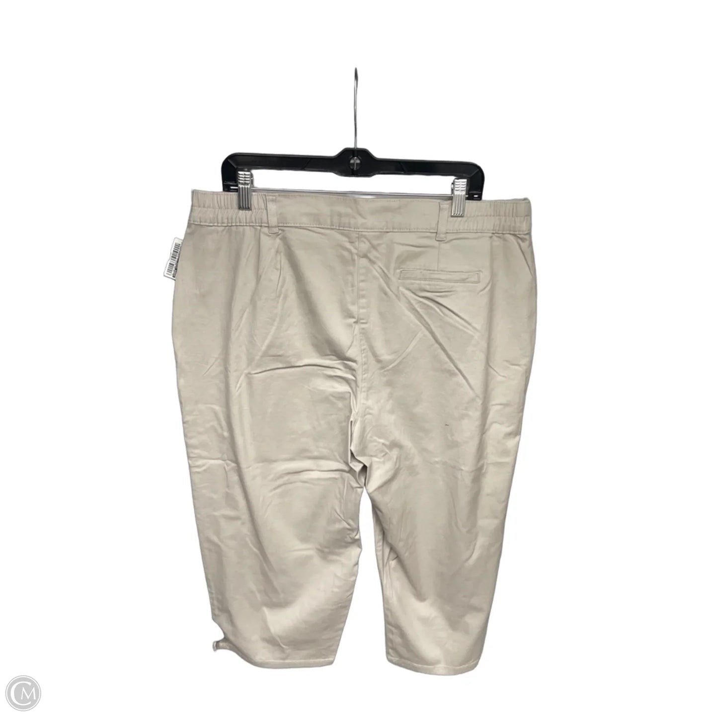 Capris By Karen Scott In Beige, Size: 16