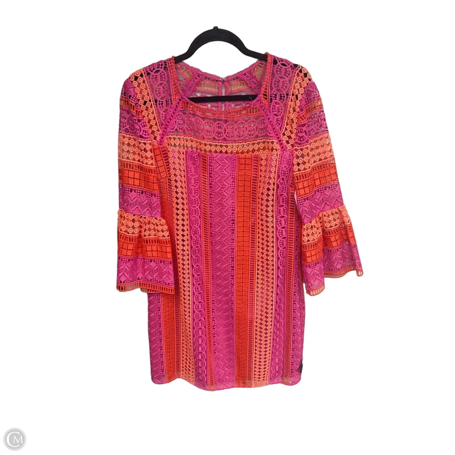 Dress Designer By Trina Turk In Orange & Pink, Size: 12