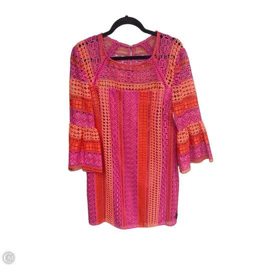 Dress Designer By Trina Turk In Orange & Pink, Size: 12