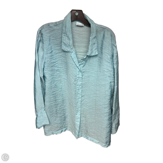 Top Long Sleeve By Habitat In Aqua, Size: Xl