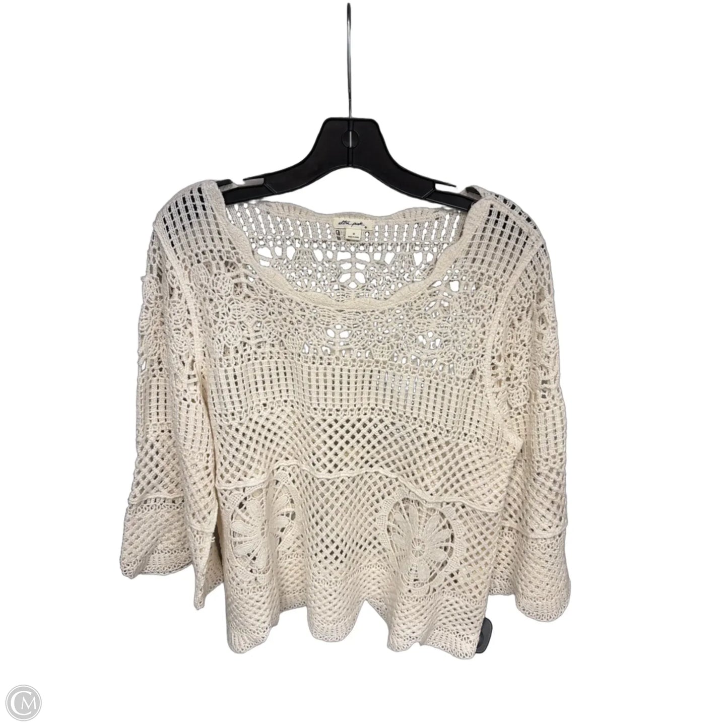 Top Short Sleeve By Ultra Pink In Cream, Size: M