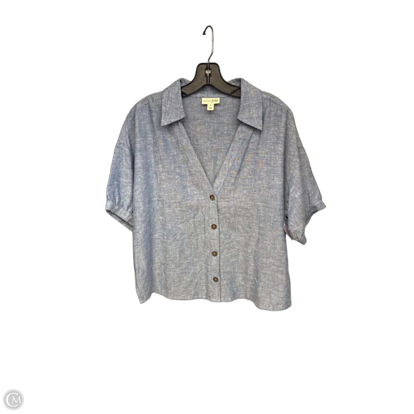 Top Short Sleeve By Maison Jules In Blue, Size: M