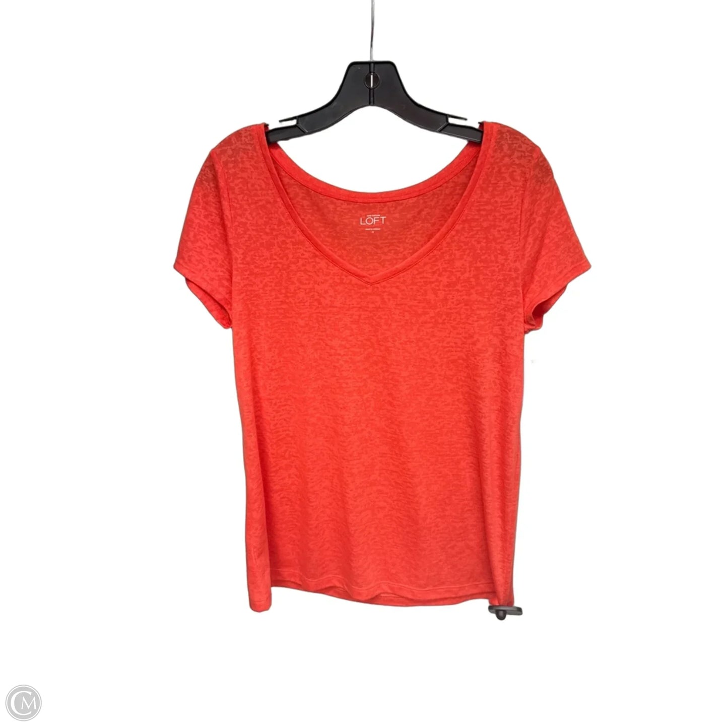 Top Short Sleeve Basic By Ann Taylor In Red, Size: M