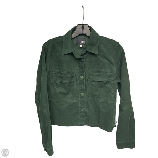Jacket Shirt By Kut In Green, Size: S
