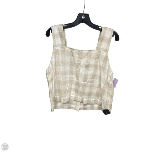 Top Sleeveless By Madewell In Checkered Pattern, Size: 12