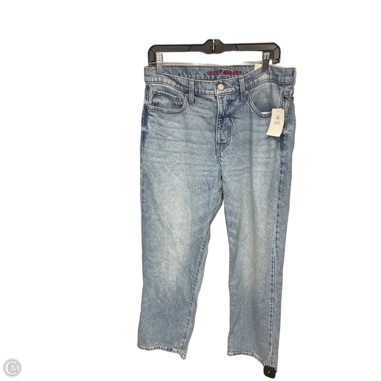Jeans Straight By Lucky Brand In Blue Denim, Size: 10