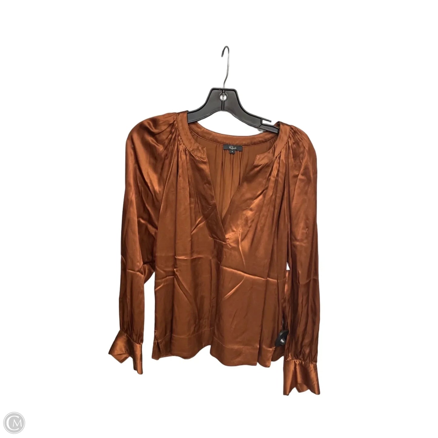 Blouse Long Sleeve By Rails In Bronze, Size: S