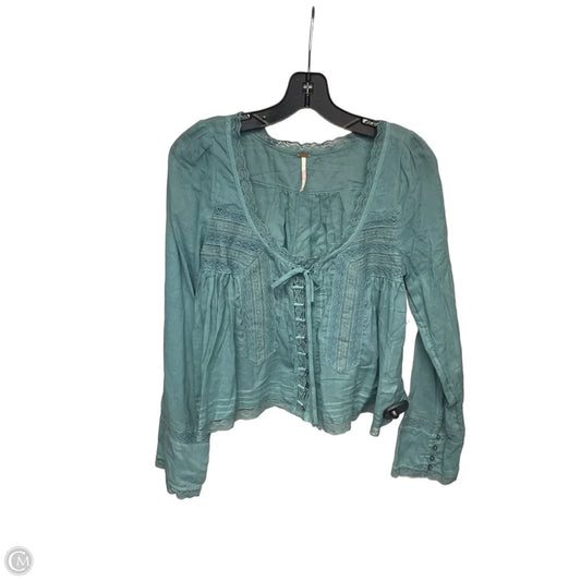 Top Long Sleeve By Free People In Aqua, Size: Xs