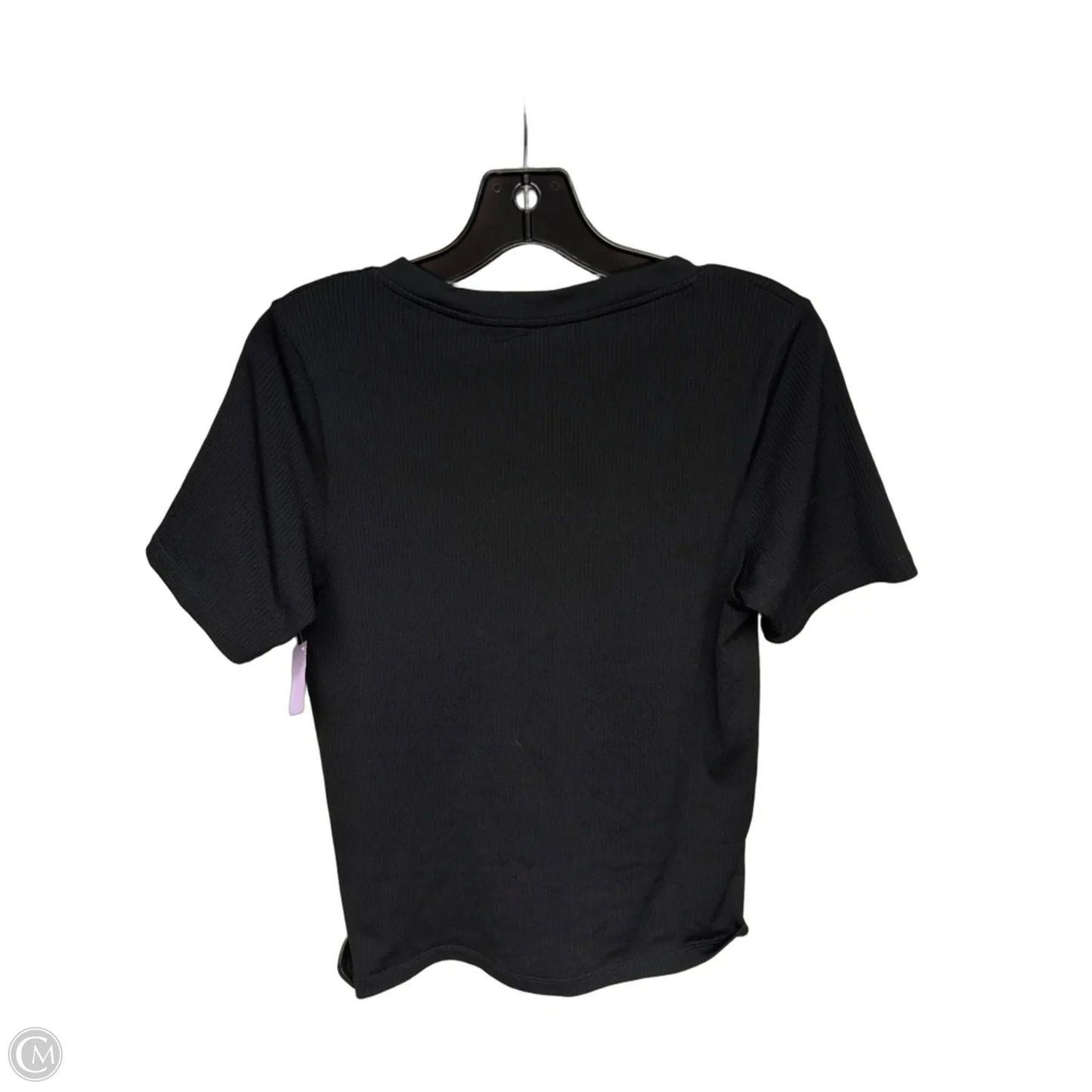 Athletic Top Short Sleeve By Athleta In Black, Size: L