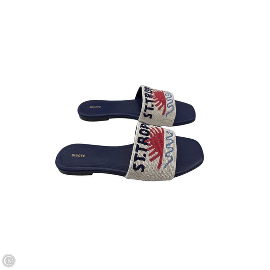 Sandals Flats By Maeve In Blue & Red, Size: