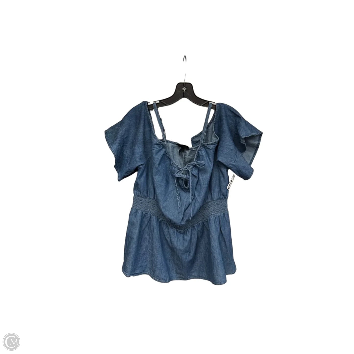 Top Short Sleeve By Lane Bryant In Blue Denim, Size: 22