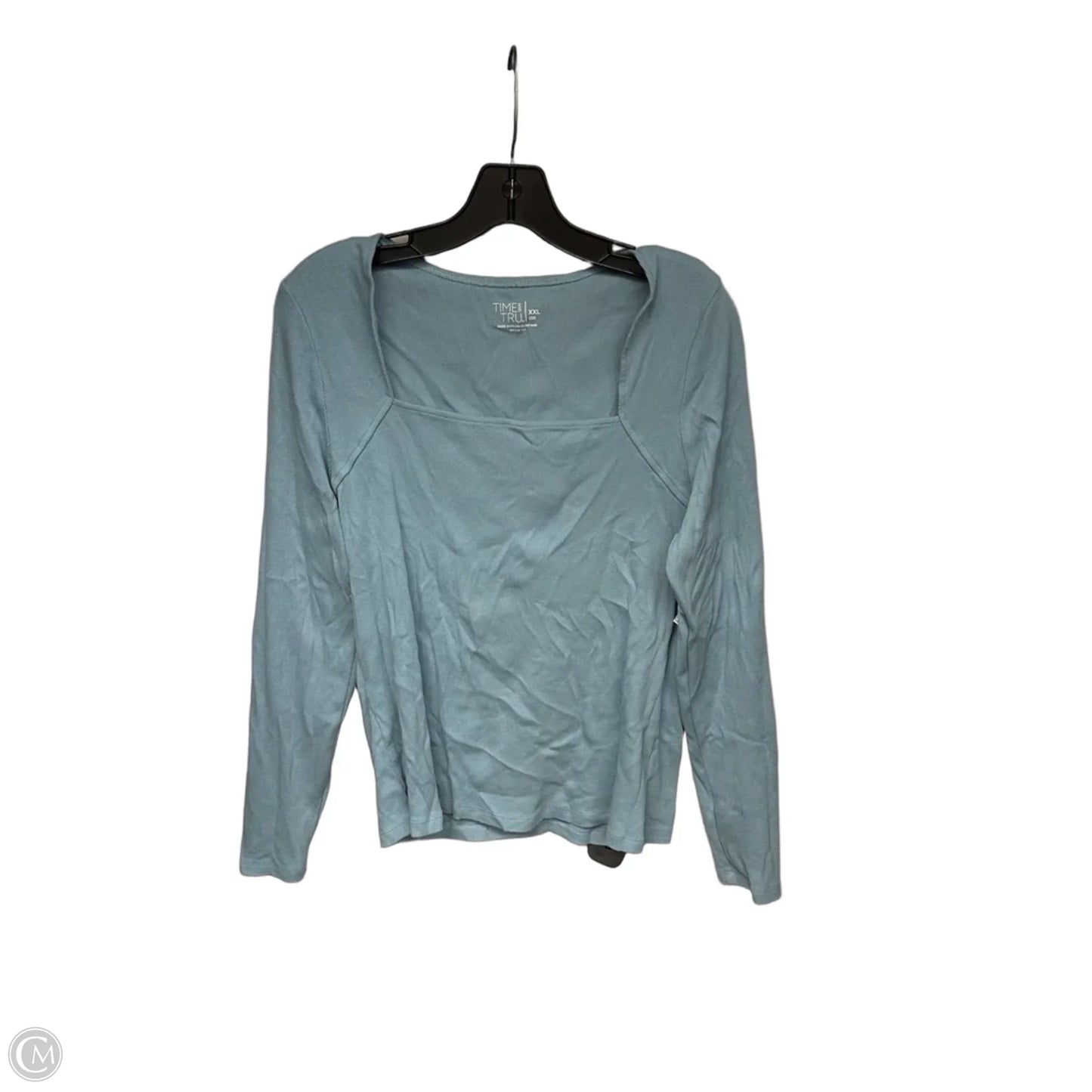 Top Long Sleeve By Time And Tru In Blue, Size: 20