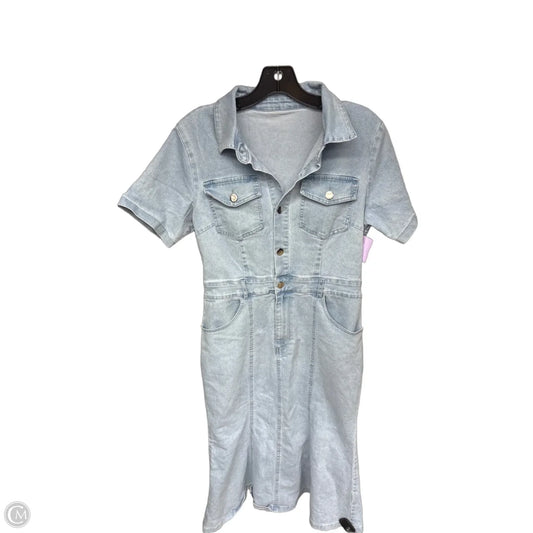 Dress Casual Maxi By Shein In Blue Denim, Size: L