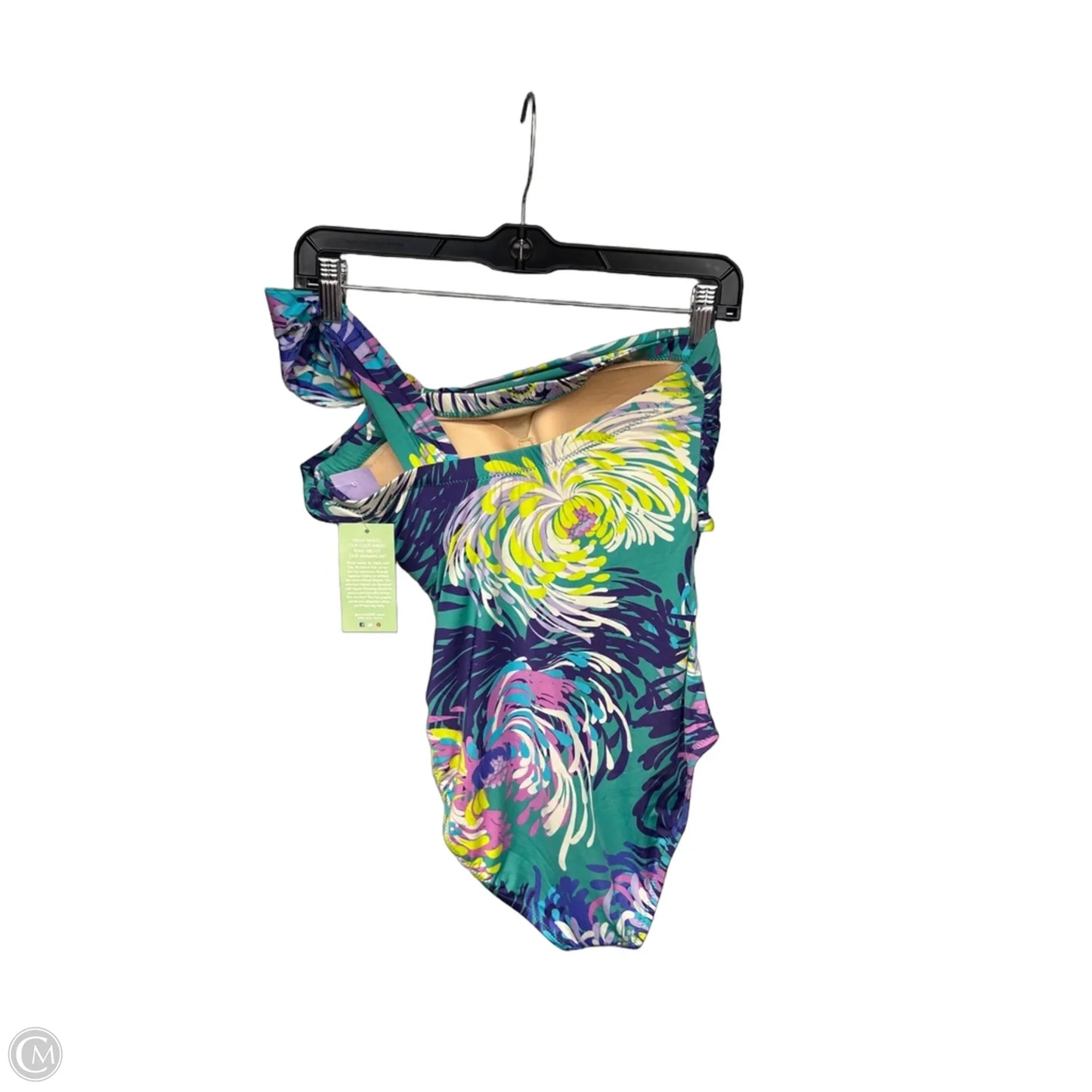 Swimsuit By Garnet Hill In Purple & Yellow, Size: 8